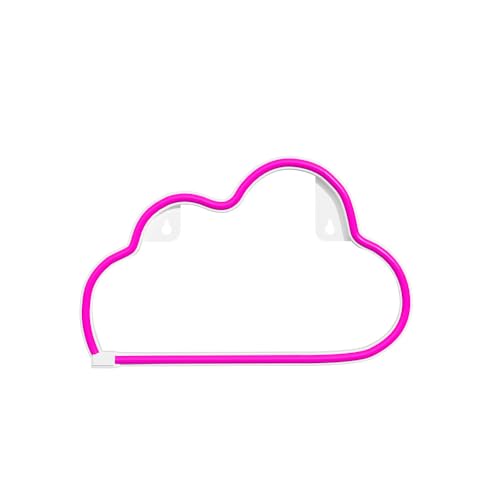 FOREVER Neon Schild LED Wolken - Rosa LED Beleuchtung für Zuhause und Restaurants - Neon LED Schild USB oder Batterien - Perfekt für Wohnzimmer und Jugendzimmer Deko Jungen und Mädchen von FOREVER