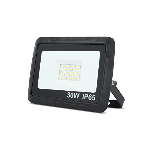 Forever Proxim LED SMD Fluter Flutlicht 30W 2400 Lumen ersetzt 148W Glühlampe Scheinwerfer Außenstrahler IP65 Wasserfest Kaltweiß Wand und Decke Innen Außen von FOREVER