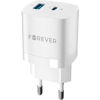 Forever - TC-05 GaN pd qc Netzladegerät 1x usb-c 1x usb 33W Handy-Ladegerät Weiß von FOREVER