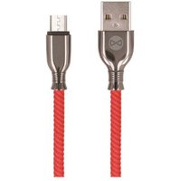 Tornado Micro-USB Anti-Bruch Nylon geflochten usb Robust Ladekabel Daten Transfer Kabel 3A Ladegerät in Rot - Forever von FOREVER