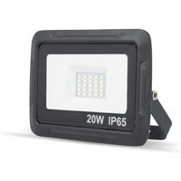 Proxim led smd Fluter Flutlicht 20W 1600 Lumen ersetzt 104W Glühlampe Scheinwerfer Außenstrahler IP65 Wasserfest Neutralweiß Wand und Decke Innen von FOREVER