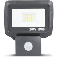 Forever - Proxim led smd Fluter Flutlicht 20W 1600 Lumen ersetzt 104W mit Bewegungsmelder Sensor Glühlampe Scheinwerfer Außenstrahler IP65 Wasserfest von FOREVER