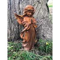 Gartenfee Engel - Gusseisen Garten Statue Outdoor Dekor Ornament von FORGEandFOUNDRYCo