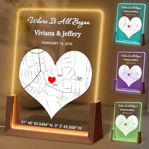 FORHISHER Wo Alles Begann Geschenk für Sie Ihn Personalisierte Geschenke Für Frauen Männer Partner Geschenke für Beste Freundin Valentinstag Jahrestag Geschenk für Ihn Sie Weihnachtsgeschenke von FORHISHER