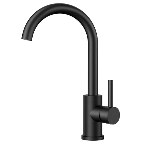 FORIOUS Wasserhahn Küche Schwarz, Mischbatterie Küche, Küchenarmatur mit 360°Drehbar Edelstahl, Spülenarmatur mit Einhebel für 1 Loch FORIOUS Wasserhahn Küche Schwarz, Mischbatterie Küche, Küchenarmatur mit 360°Drehbar Edelstahl, Spülenarmatur mit Einhebel für 1 Loch von FORIOUS
