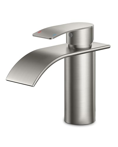 FORIOUS Wasserhahn Bad, Edelstahl Wasserfall Waschbeckenarmatur mit Auslaufhöhe 80MM, Einhebel-Mischbatterie für Kaltes und Warmes Wasser im Badezimmer, Wassersparend, Energiesparend FORIOUS Wasserhahn Bad, Edelstahl Wasserfall Waschbeckenarmatur mit Auslaufhöhe 80MM, Einhebel-Mischbatterie für Kaltes und Warmes Wasser im Badezimmer, Wassersparend, Energiesparend von FORIOUS