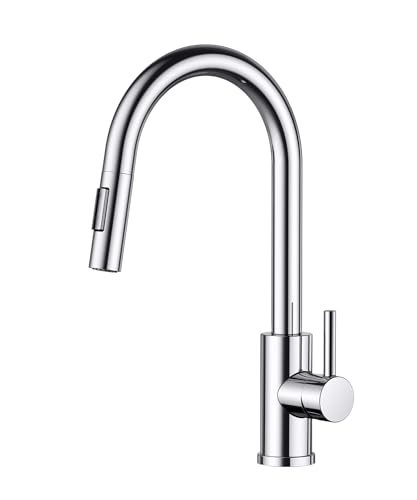 FORIOUS Wasserhahn Küche, Hoher Bogen Küchenarmatur mit Herausziehbarer Brause Ausziehbar Armatur, Mischbatterie Spültischarmatur Küche Küchenarmaturen, 360° Schwenkbar, Polierter Chrom FORIOUS Wasserhahn Küche, Hoher Bogen Küchenarmatur mit Herausziehbarer Brause Ausziehbar Armatur, Mischbatterie Spültischarmatur Küche Küchenarmaturen, 360° Schwenkbar, Polierter Chrom von FORIOUS