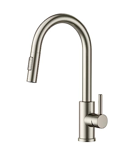 FORIOUS Wasserhahn Küche, Hoher Bogen Küchenarmatur mit Herausziehbarer Brause Ausziehbar Armatur, Mischbatterie Spültischarmatur Küche Küchenarmaturen, 360° Schwenkbar, Edelstahl FORIOUS Wasserhahn Küche, Hoher Bogen Küchenarmatur mit Herausziehbarer Brause Ausziehbar Armatur, Mischbatterie Spültischarmatur Küche Küchenarmaturen, 360° Schwenkbar, Edelstahl von FORIOUS