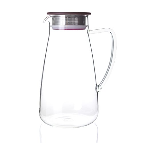 FORLIFE 838-A-CRB Flask Glass Iced Tea Jug Eistee Krug, glas, Cranberry von FORLIFE