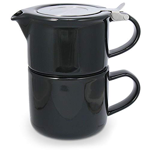 FORLIFE Tea for One mit Teesieb, 400 ml, schwarzer Graphit von FORLIFE