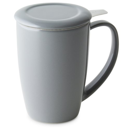 Forlife Curve Teetasse mit Teesieb und Deckel, 425 ml 15-Ounce / 443 ml grau von FORLIFE