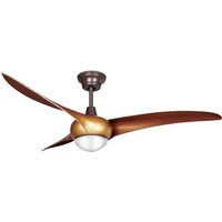 Forlight - Helix Ventilador de Techo Silencioso con Luz led. 5 Velocidades, Programable. Giro Inverso. Acero Marrón Madera von FORLIGHT