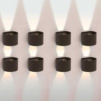 Axis Round - 8 Apliques de pared Iluminación led Exterior para Terrazas, Jardines y Balcones on/off 3000K en Color Negro Axis Round - 8 Apliques de pared Iluminación led Exterior para Terrazas, Jardines y Balcones on/off 3000K en Color Negro von FORLIGHT