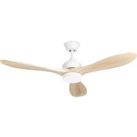 Calar-Ventilator ø1320 mm IP20 led sw 2700-4000-6000K on-off Weiß Helles Holz 2570 von FORLIGHT