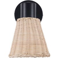 Forlight - Deckenleuchte in Naturschwarz und natürlichem Rattan für E27-Glühbirne von FORLIGHT