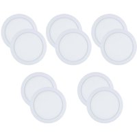 Easy Circular - 10 Downlights con led integrado 4000K para iluminar hacia abajo on/off ø30cm Color Blanco von FORLIGHT