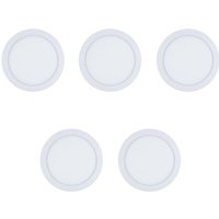 Forlight - Easy Circular - 5 Downlights con led integrado 3000K para iluminar hacia abajo on/off ø30cm Color Blanco von FORLIGHT