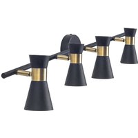 Forlight - Eufo-Deckenleuchte in Schwarz mit goldenem Finish mit 4 Leuchten für GU10-Glühbirne von FORLIGHT