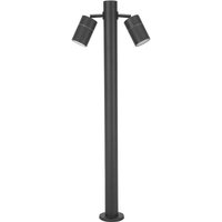 Forlight - Pixa - Baliza de Jardín con 2 Focos Orientables GU10. Altura 81cm IP44 para Exterior. Color Negro von FORLIGHT