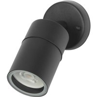 Forlight Pixa IP44 Wall Projector Focus Bulb GU10. Wand oder orientierbares Dach auftragen Sie schwarzer Stahl von FORLIGHT