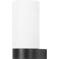 Metà - Aplique de Pared para Baño con IP44 para Bombilla E14 Fabricado en Aluminio Negro y Difusor de Cristal Opal von FORLIGHT