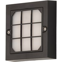 Netz apliqiue exterior cuadrado en luz blanco cálido 3000K en color negro von FORLIGHT