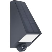 Olaf Solar-Wandleuchte in Schwarz, mit 3000K warmweißem LED-Licht von FORLIGHT