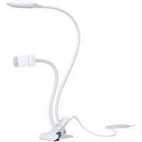 Forlight - Servi Flexo portátil led 4 w con Pinza para móvil. Regulador de tono e intensidad Brazo flexible. Blanco von FORLIGHT