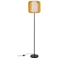 Viva Pie de Salón en negro y madera clara para bombilla E27 von FORLIGHT