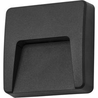 Forlight - wandleuchte IP65 grove opaque square led 2,6 w 4000 k schwarz 89 lm von FORLIGHT