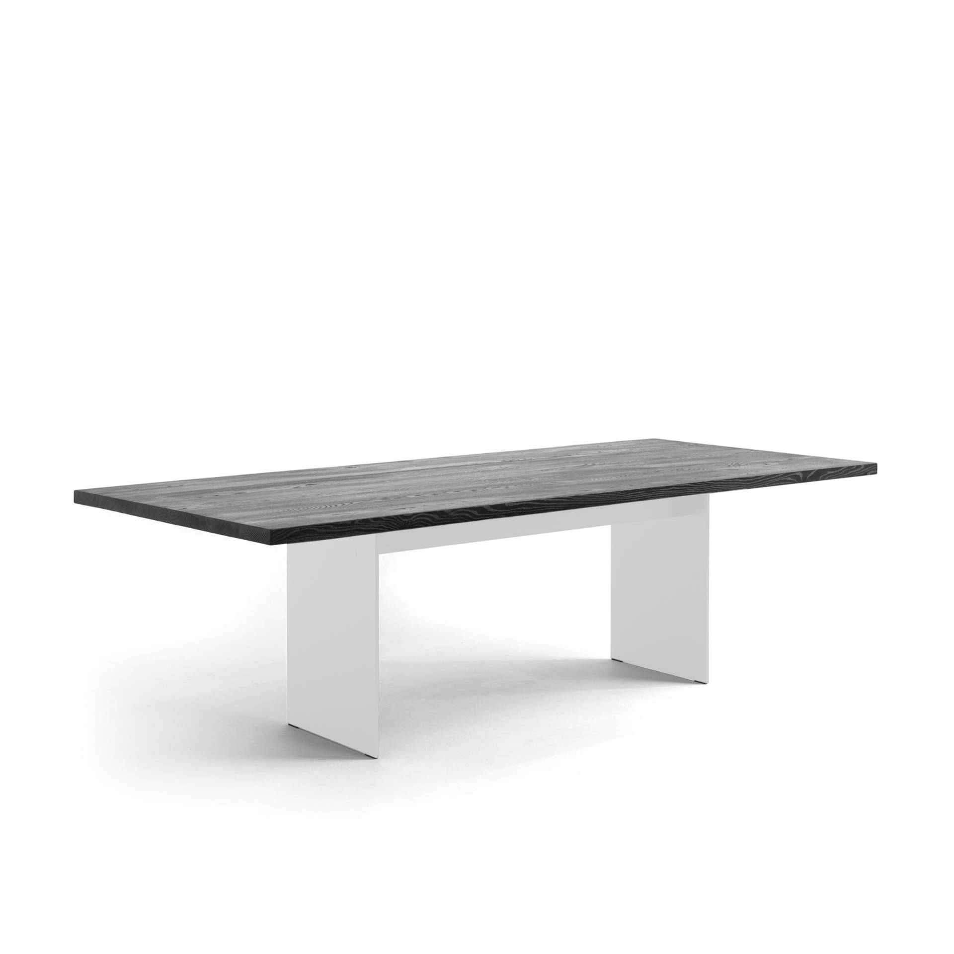 FORM EXCLUSIV // FYNN - ESSTISCH | DEUTSCHE EICHE | SCHWARZ GEKÖHLT - SLEEK WHITE - 240CM X 100CM X 4CM von FORM EXCLUSIV