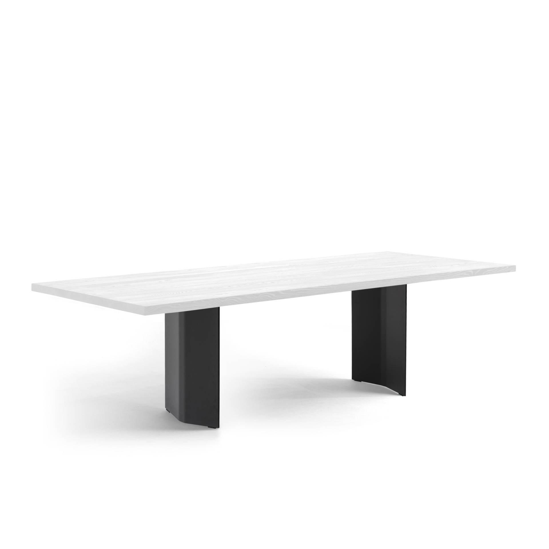 FORM EXCLUSIV // FYNN - ESSTISCH | DEUTSCHE EICHE | WEISS GEÖLT - 260CM X 100CM X 4CM - SINGLE BLACK von FORM EXCLUSIV