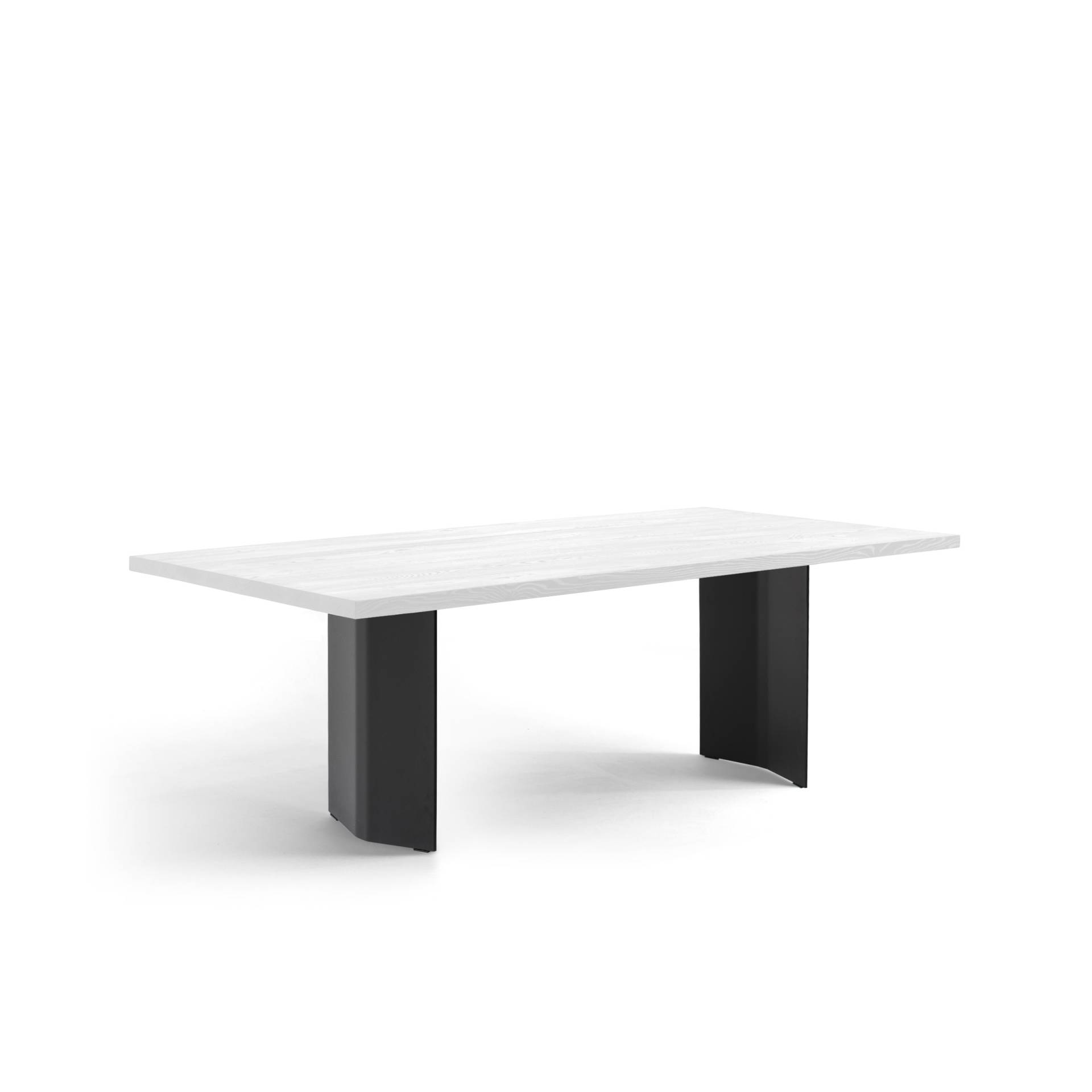 FORM EXCLUSIV // FYNN - ESSTISCH | DEUTSCHE EICHE | WEISS GEÖLT - 180CM X 90CM X 4CM - SINGLE BLACK von FORM EXCLUSIV