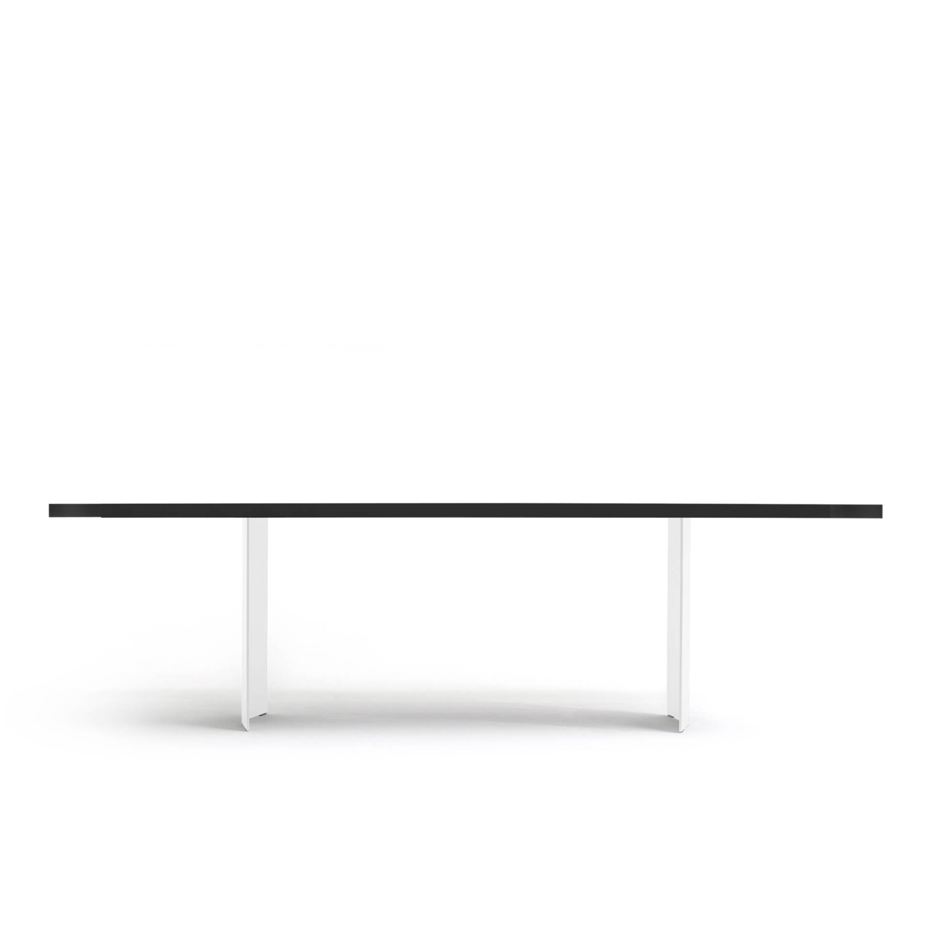 FORM EXCLUSIV // KUNO - TISCH | FENIX | SCHWARZ  - SCHWARZ - SINGLE WHITE - 260CM X 100CM X 4CM von FORM EXCLUSIV