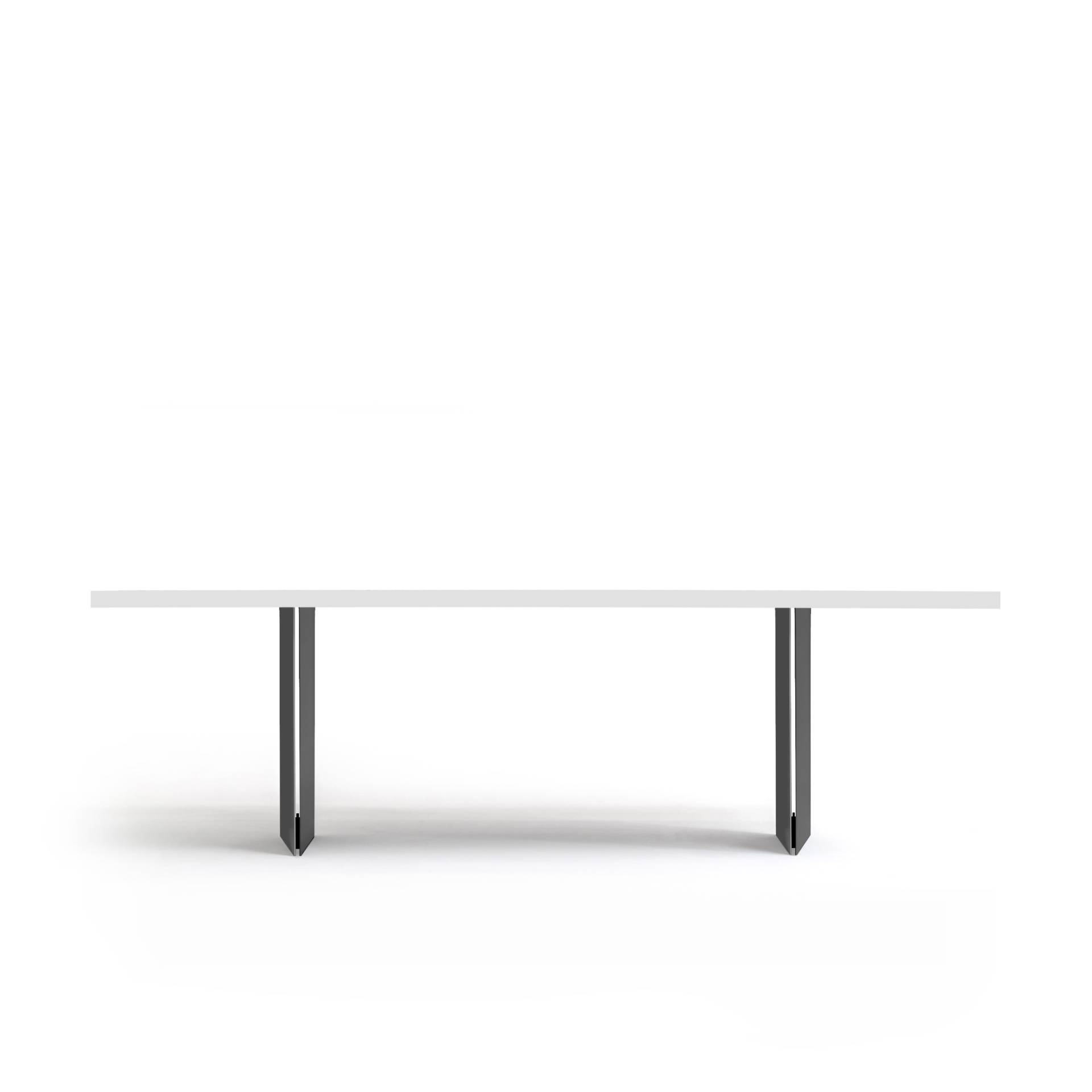 FORM EXCLUSIV // KUNO - TISCH | FENIX | SCHWARZ  - DOUBLE BLACK - WEISS - 240CM X 100CM X 4CM von FORM EXCLUSIV