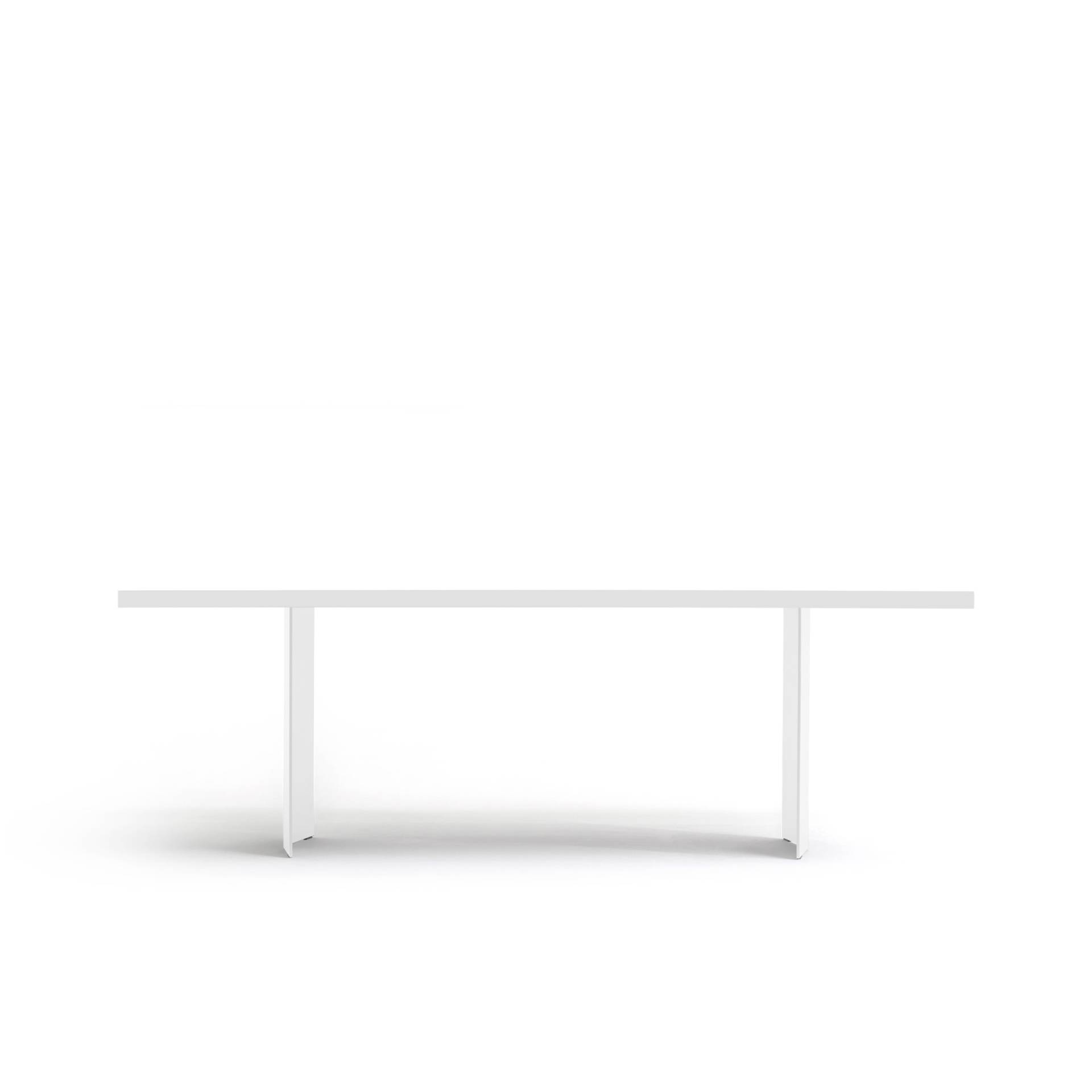 FORM EXCLUSIV // KUNO - TISCH | FENIX | SCHWARZ  - 220CM X 100CM X 4CM - SINGLE WHITE - WEISS von FORM EXCLUSIV