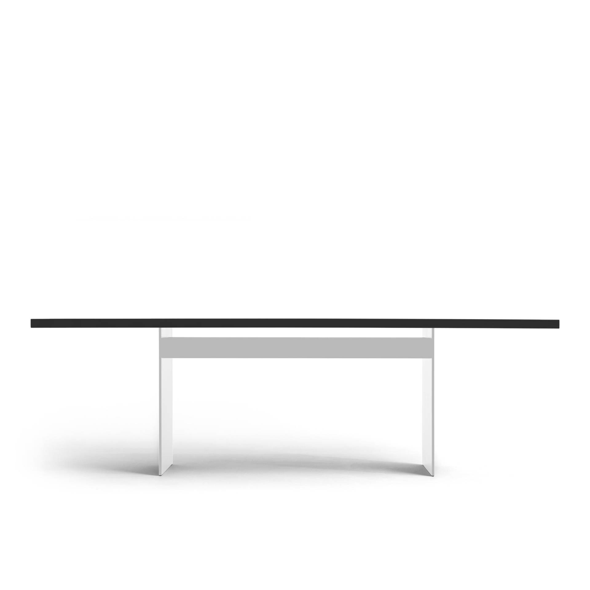 FORM EXCLUSIV // KUNO - TISCH | FENIX | SCHWARZ  - SCHWARZ - SLEEK WHITE - 260CM X 100CM X 4CM von FORM EXCLUSIV