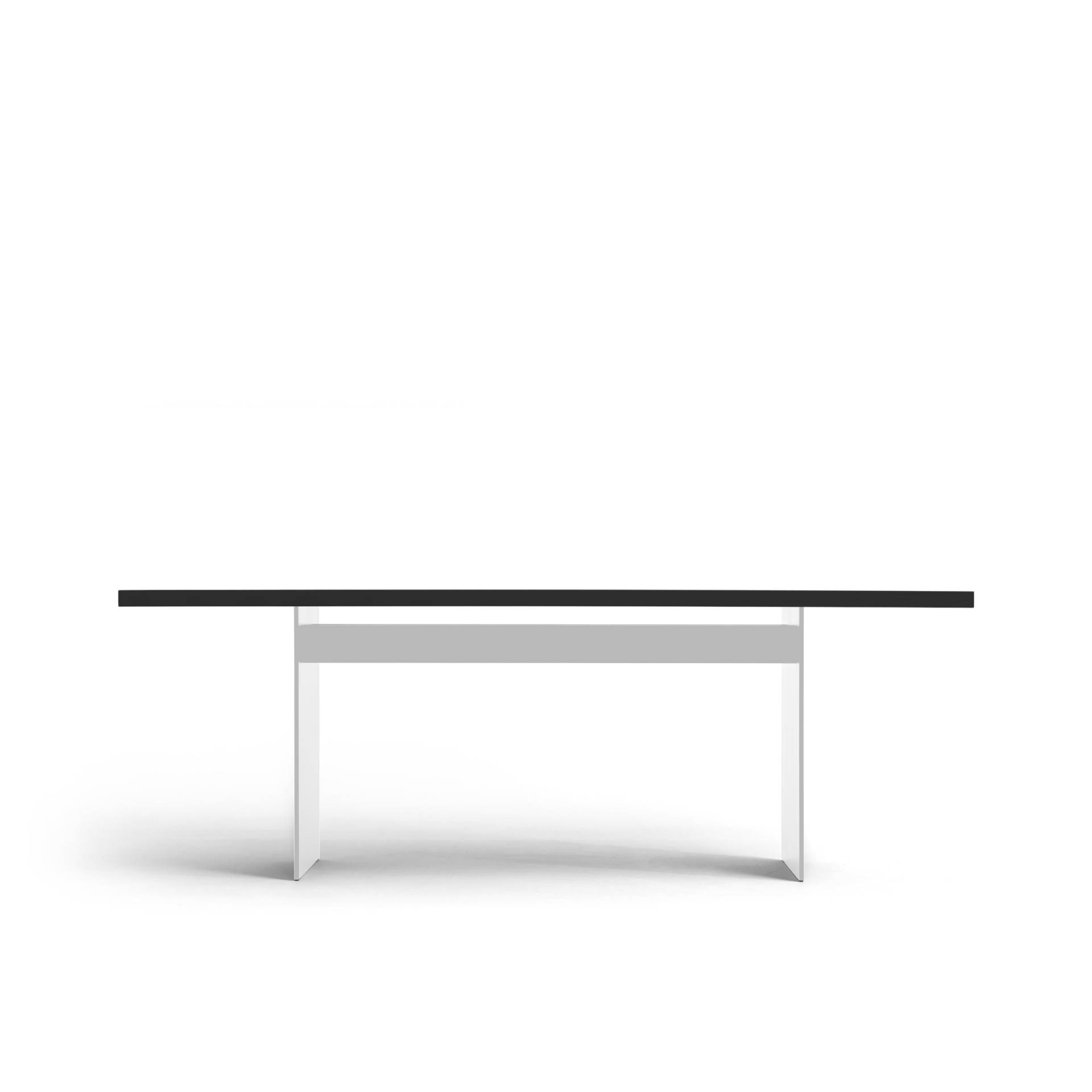 FORM EXCLUSIV // KUNO - TISCH | FENIX | SCHWARZ  - 220CM X 100CM X 4CM - SCHWARZ - SLEEK WHITE von FORM EXCLUSIV