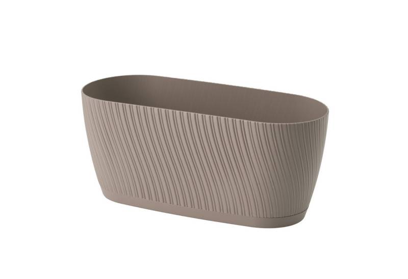 FORM-PLASTIC Blumentopf, Länglicher Blumentopf mit Untertasse Mika 27 Eco von FORM-PLASTIC