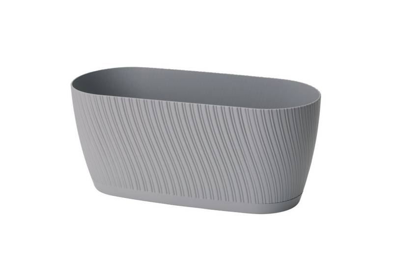 FORM-PLASTIC Blumentopf, Länglicher Blumentopf mit Untertasse Mika 27 Eco von FORM-PLASTIC