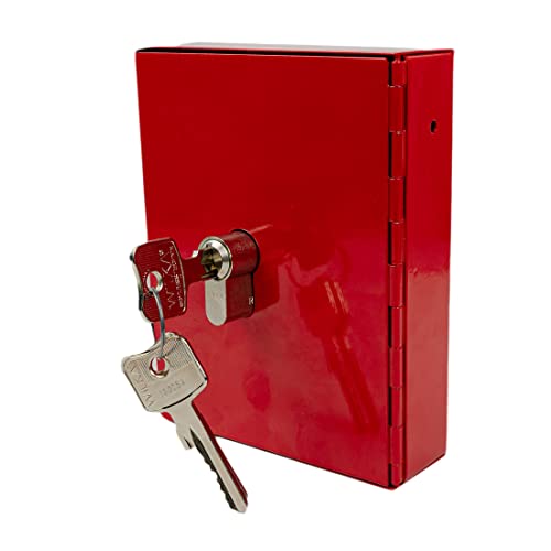 FORMAT Not-Schlüsselbox NS 2 - komplett aus Metall - ohne Glaseinsatz - vorgerichtet für den Einbau eines Halbzylinders - rot von FORMAT