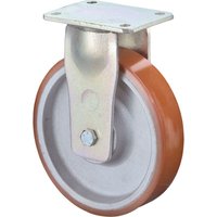 BS-R Bockrolle, Polyurethanrad,Guß-Felge Kugellager von BS ROLLEN