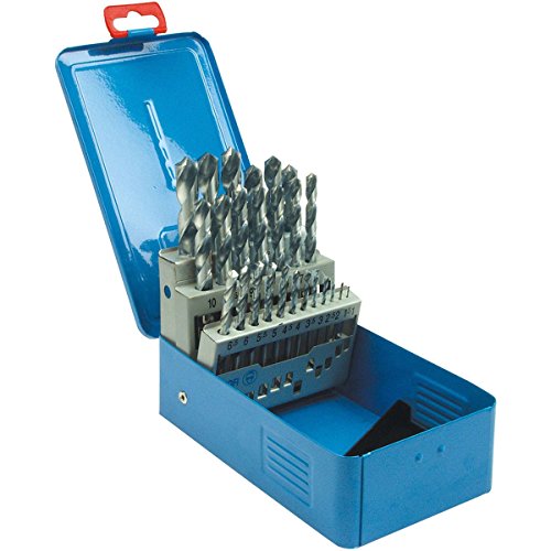 PTG 333819025 HSS-Spiralbohrer-Satz DIN 338 Typ N, 1-13 mm 25-teilig in Metallkassette von Format