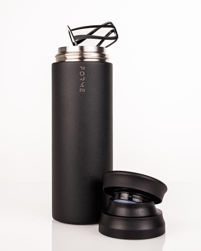 FORME Shaker 700 ml – Edelstahl-Protein-Shaker – Doppelwandig vakuumisoliert – Kalt und Heiß – Leiser – Auslaufsicher – Passend für Becherhalter von FORME