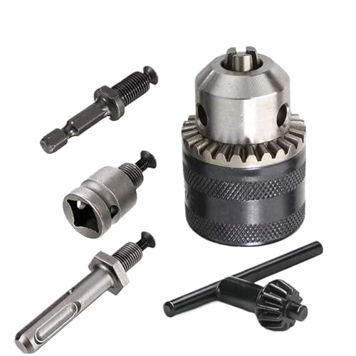 1,5-13 mm Konverter 1/2"-20UNF Schlüsselbohrfuttergewinde Schnellwechseladapter SDS 1/4" Sechskant-Schlagschrauber-Schraubenschlüssel-Bit Pleuelstange(Chuck Adapters Set) von FORMIAHA