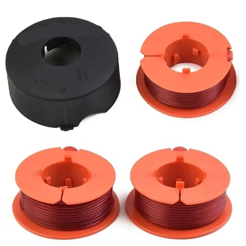 4/6Pcs Spool Abdeckungen Kappe Spool Linien Set for Bo-sch for Art 23 26 30 for Com-bitrim Strimmer Trimmer Brushcutter Spulen Teile(3 Pools 1 Cover) von FORMIAHA