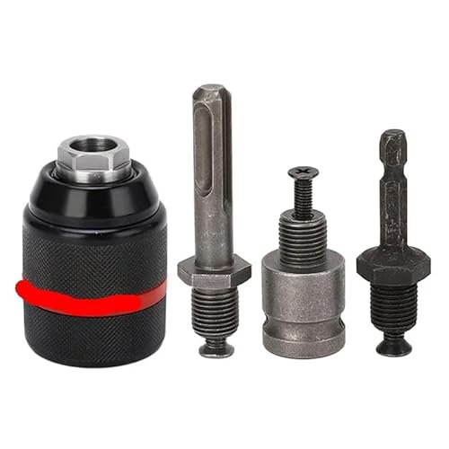 Selbstsicherndes, schlüsselloses Metallbohrfutter mit Gewinde, 1/2-20, 1,5-13 mm, Schnellwechselwerkzeug, Sechskant-Rundschlüsseladapter von FORMIAHA