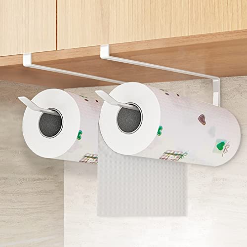 FORMIZON 2 Stück Küchenrollenhalter Ohne Bohren, Küchenpapierhalter Wandmontage Papier Handtuch Rollenhalter, Multifunktion Wandmontage Papierrollenhalter für Küche Badezimmer Organisation (Weiß) von FORMIZON