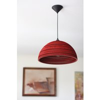 Hängelampe - Rot, Bio, Umweltfreundlicher Lampenschirm | Luna/2R von FORMMA