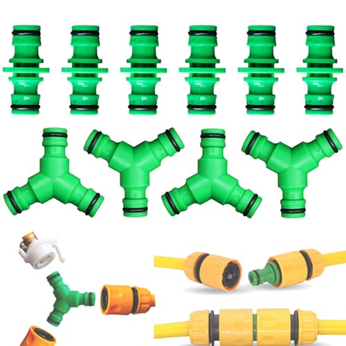FORMVERSITY 10 Stück Gartenschlauch Verbinder, y-Verteiler Schlauchverteiler 2 Wege, y Stück Gartenschlauch Wasserschlauch Verteiler, Doppelnippel Gartenschlauch Verteiler 2 Wege von FORMVERSITY